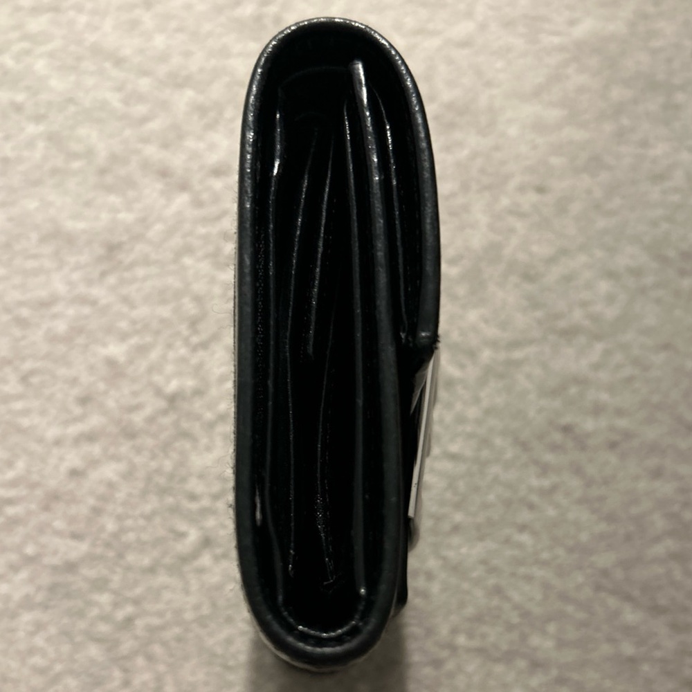 FENDI Y2K Black Zucchino Forever Continental Flap Compact Wallet Purse - Picture 4 of 16